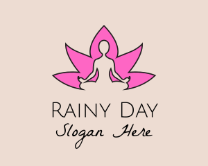 Flower Yoga Fitness  logo design