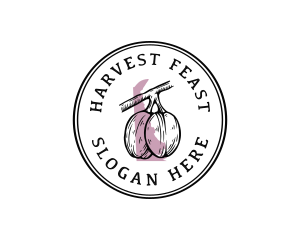 Delaware Plum Fruit logo design