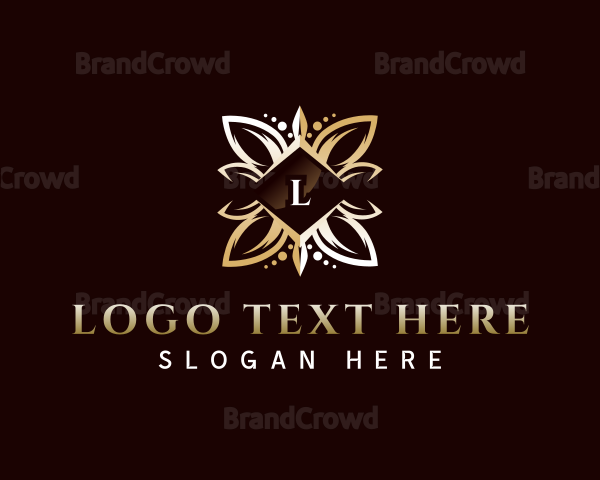 Flower Jewelry Crest Logo