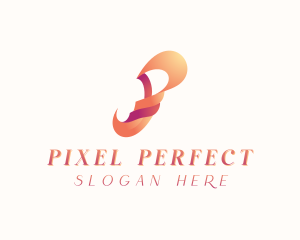 Feminine Swirl Letter P logo design