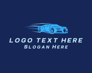 Road Trip - Racing Sportscar Vehicle logo design