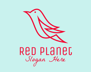 Red Canary Bird  logo design