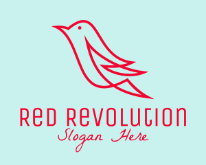 Red Canary Bird  logo design