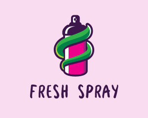 Leaf Spray Paint logo design