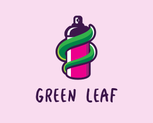 Leaf Spray Paint logo design