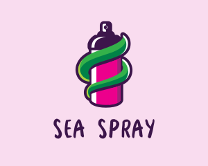 Leaf Spray Paint logo design