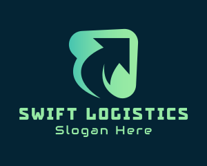 Logistics - Gradient Logistics Arrow logo design