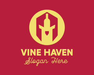 Bar Wine Helmet logo design