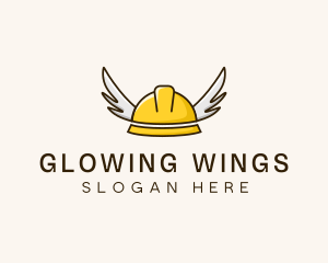 Safety Hat Wings logo design