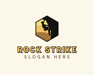 Mountain Rock Climbing logo design