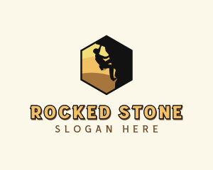 Mountain Rock Climbing logo design