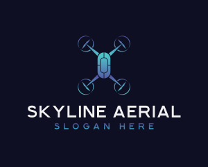 Aerial - Quadrotor Aerial Drone logo design