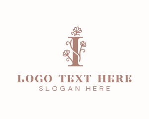 Vines - Floral Vines Letter I logo design