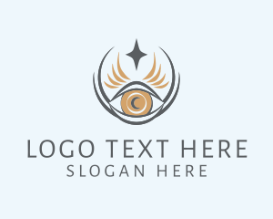 Tarot Reading - Wreath Eye Lashes logo design