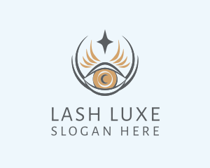 Wreath Eye Lashes logo design