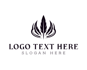 Writing - Feather Writing Publishing logo design