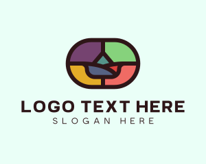 Window - Flower Mosaic Decor logo design