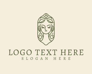 Beautician - Organic Leaf Beauty Spa logo design