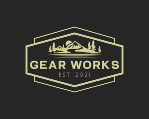 Mountain Hiking Gear logo design