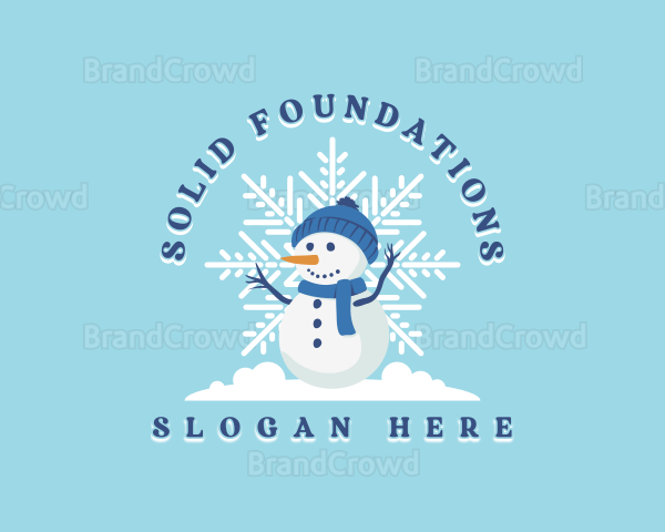 Christmas Winter Snowman Logo