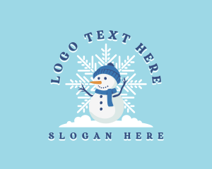 Character - Christmas Winter Snowman logo design