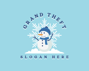 Christmas Winter Snowman Logo