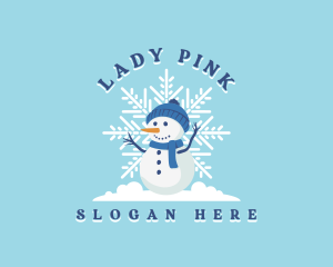 Christmas Winter Snowman Logo