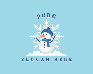 Christmas Winter Snowman Logo