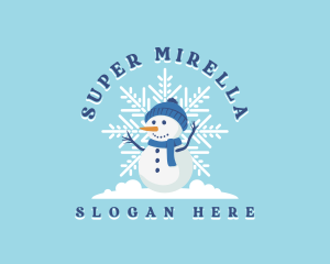 Christmas Winter Snowman Logo