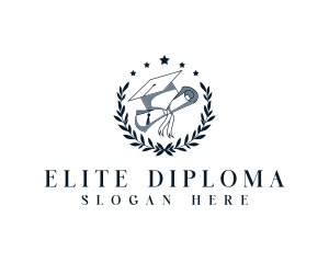 Diploma - Graduation Wreath Diploma logo design
