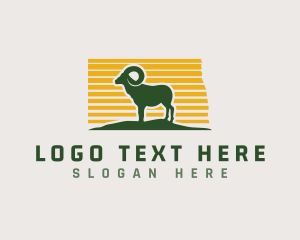 Bighorn - North Dakota Sheep logo design