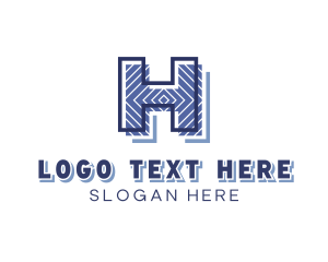 Letter H - Creative Pattern Letter H logo design