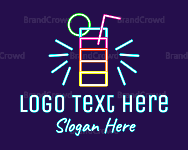 Neon Liquor Sign Logo