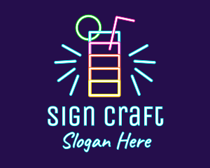 Sign - Neon Liquor Sign logo design