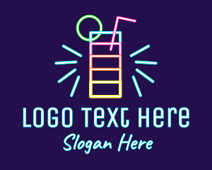 Neon Lights - Neon Liquor Sign logo design