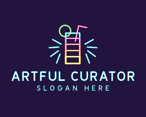 Neon Liquor Nightclub logo design