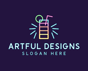 Neon Liquor Nightclub logo design