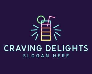 Neon Liquor Nightclub logo design