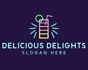 Neon Liquor Nightclub logo design