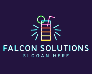 Neon Liquor Nightclub logo design