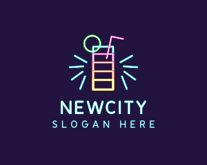 Neon Liquor Nightclub logo design