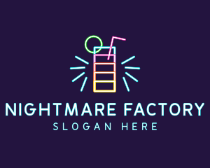 Neon Liquor Nightclub logo design