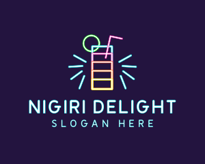 Neon Liquor Nightclub logo design