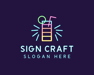 Neon Liquor Nightclub logo design