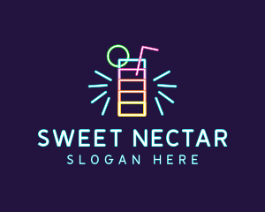 Neon Liquor Nightclub logo design