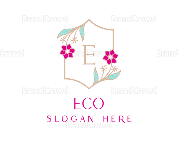 Floral Wedding Frame Logo