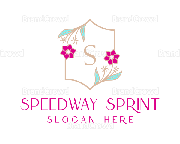 Floral Wedding Frame Logo