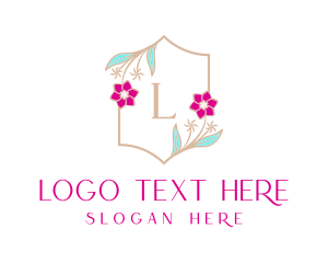 Hairdressing - Floral Wedding Frame logo design