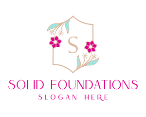 Floral Wedding Frame  Logo