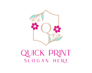 Floral Wedding Frame  logo design